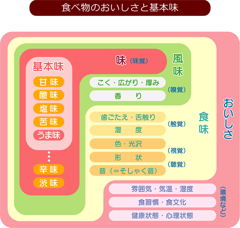 食べ物のおいしさと基本味