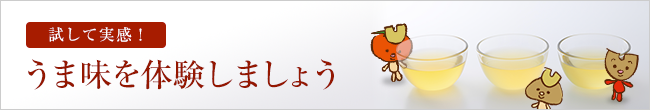 試して実感！うま味を体験しましょう